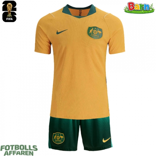 Australien Hemmaställ Barn VM 2026 Kortärmad (+ Korta byxor)